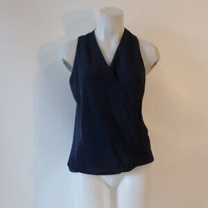 Womens Shag Boutique Navy Crossover Tank Blouse M